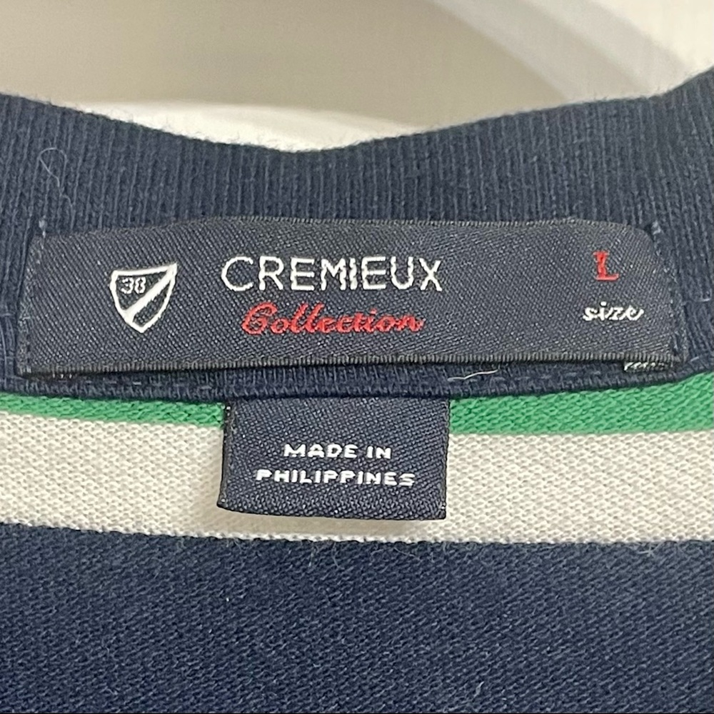Vintage Daniel Cremieux Coastal Luxe Multicolor Stripe Polo | Men’s Shirt L - Picture 4 of 4